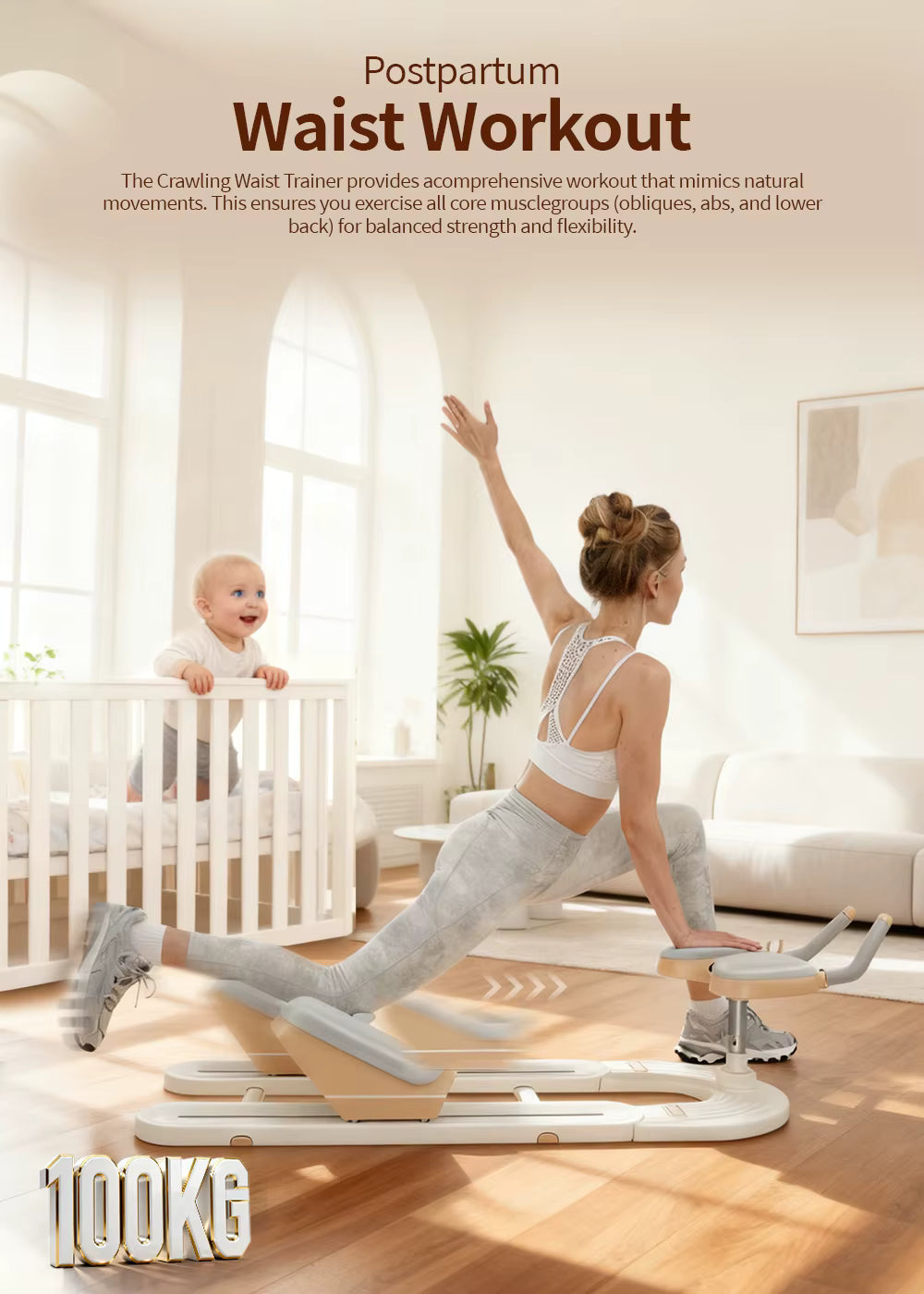 AbCrawl — Ab Wheel Roller with Knee Pad